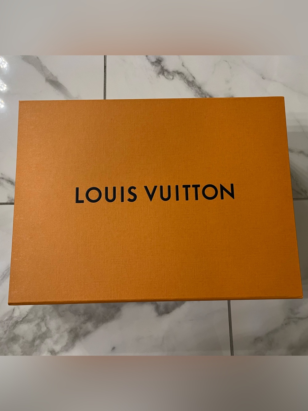 Louis Vuitton Orange Presentation Box with Black Logo